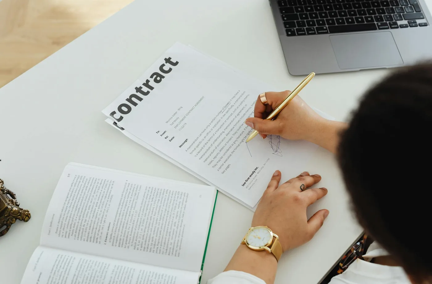 Contract document under review