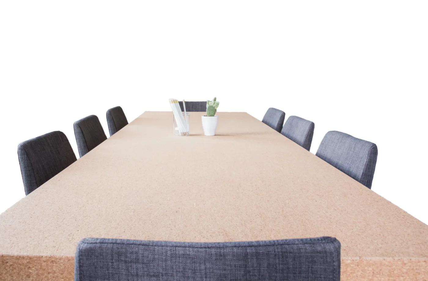 Meeting table prepared for team work